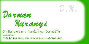 dorman muranyi business card